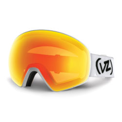 Men's Von Zipper Goggles - Von Zipper Jetpack Goggles. White Satin - Fire Chrome